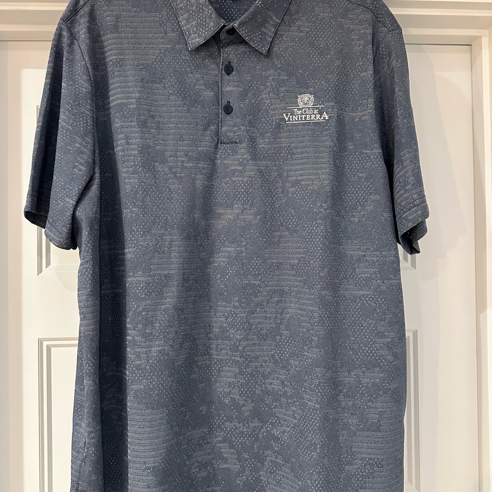 Adidas Primeknit Men's Blue Polo Shirt with Club at Viniterra logo